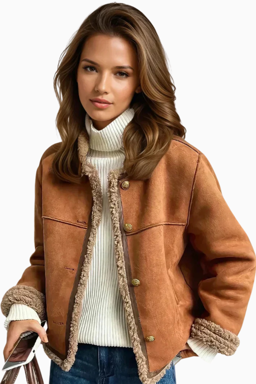 Rosali | Buttoned Sheepskin Jacket
