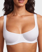 Black balconette bra with lace detailing and adjustable straps, offering elegant support and a classic silhouette. 5