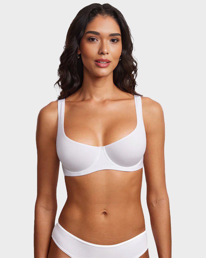 Black balconette bra with lace detailing and adjustable straps, offering elegant support and a classic silhouette. 6