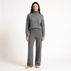 Veerle soft knit turtleneck lounge set, grey