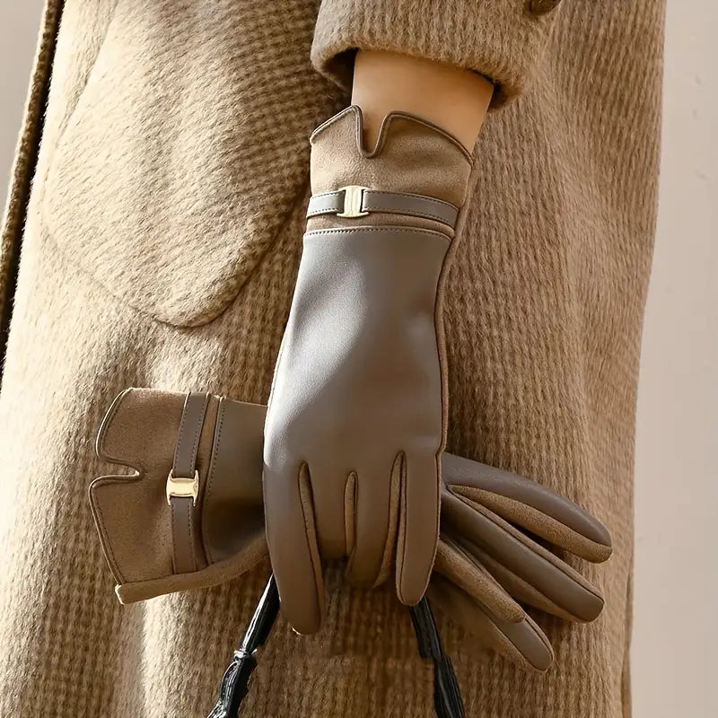 Cina | Waterproof leather gloves for winter