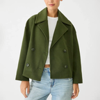 Petra | Women’s Cropped Double-Breasted Coat