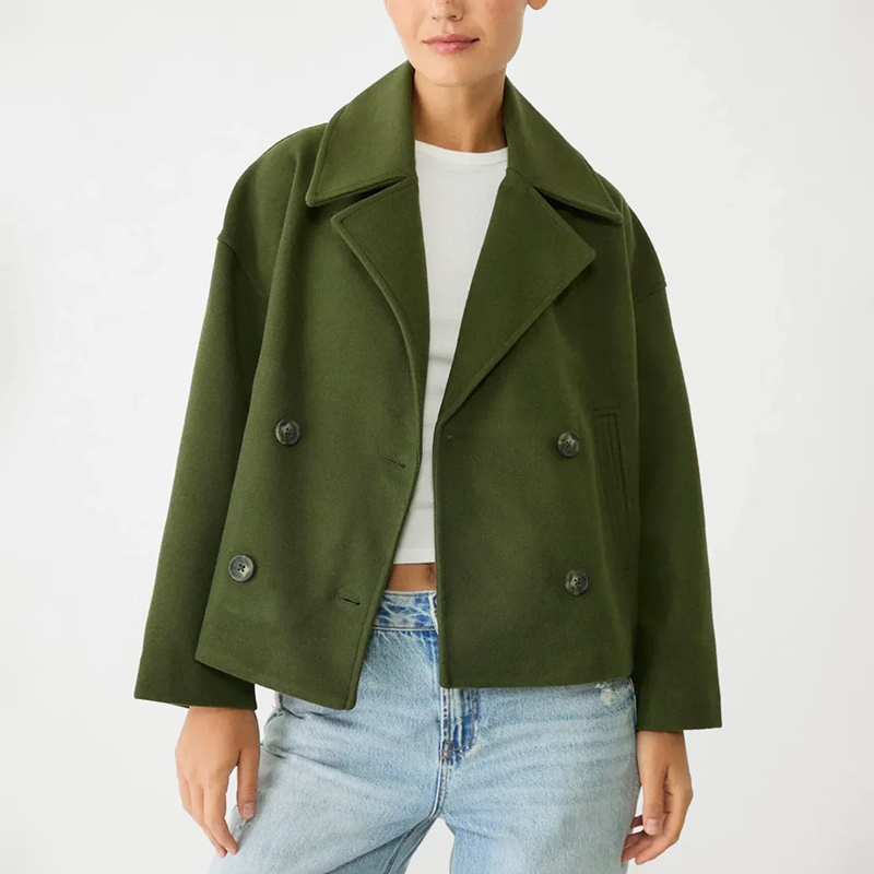 Petra | Women’s Cropped Double-Breasted Coat