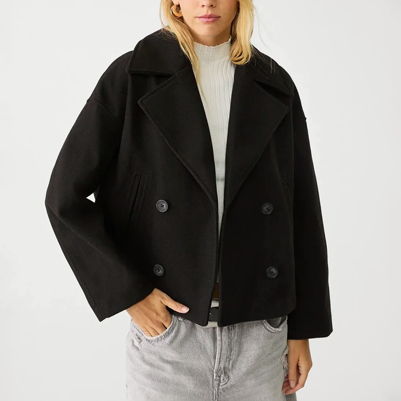Petra | Women’s Cropped Double-Breasted Coat