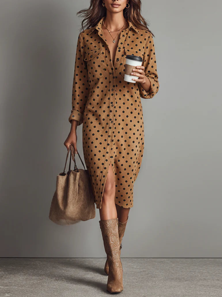 Claudia | Polka Dot Midi Dress