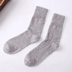 Wout ribbed winter socks, light gray
