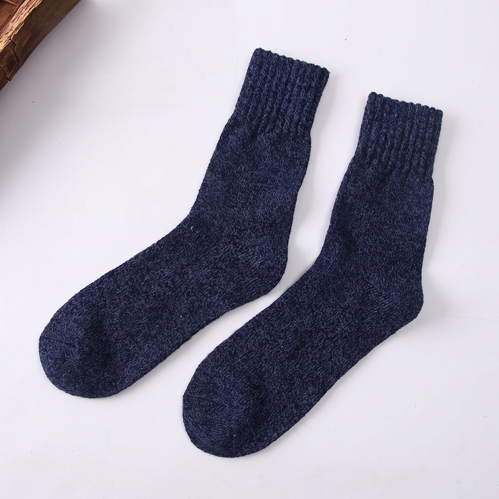 Wout ribbed winter socks, navy