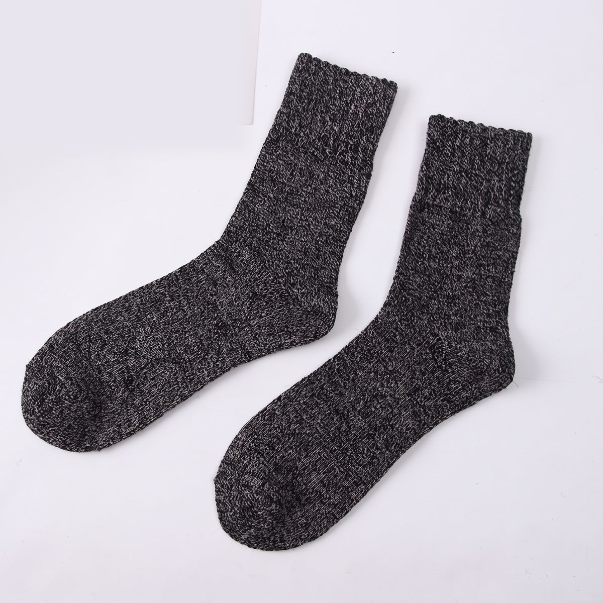 Wout ribbed winter socks, charcoal