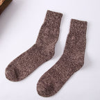 Wout ribbed winter socks, brown
