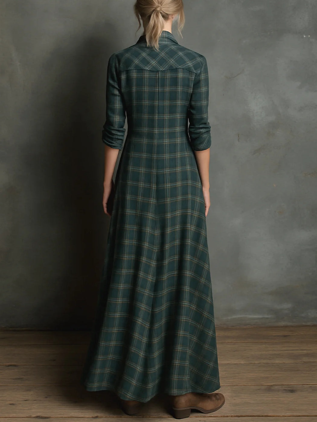 SERAPHINE | GREEN-LAPEL DRESS