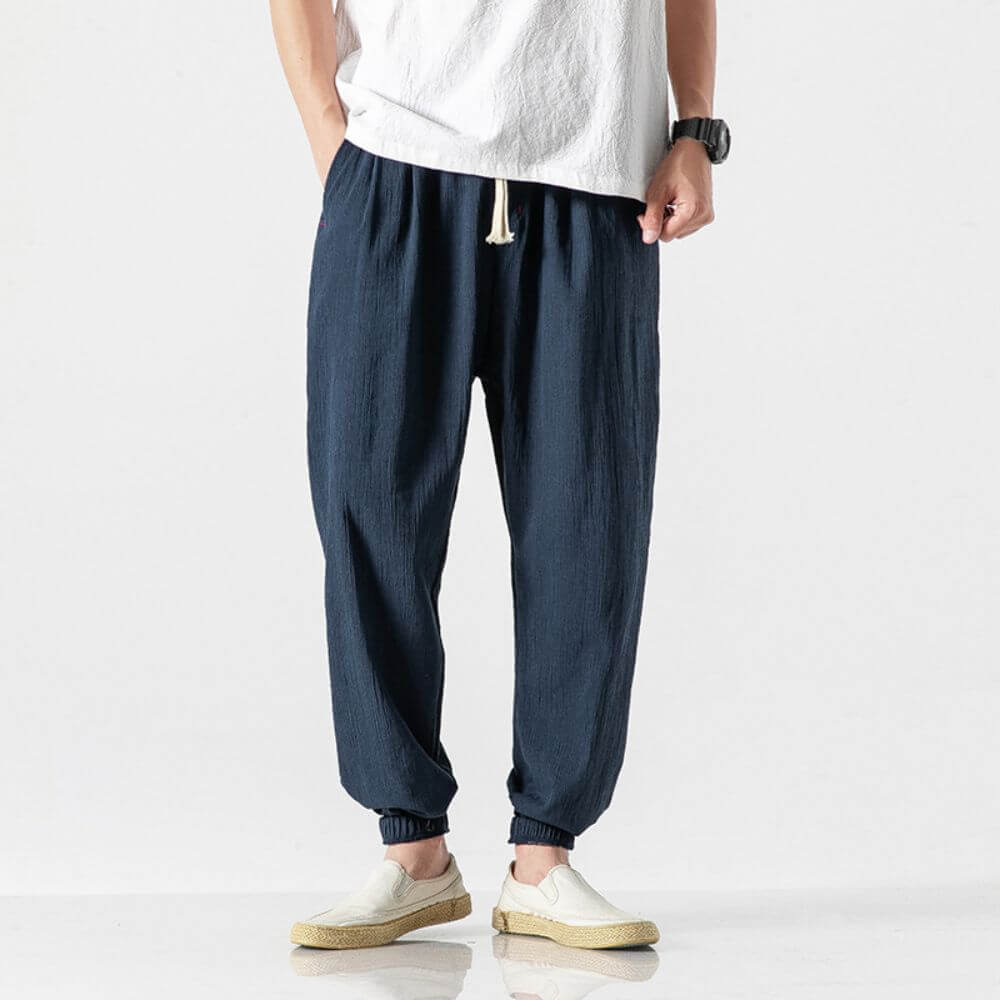 Demy | Lightweight men's comfort pants made of cotton and linen