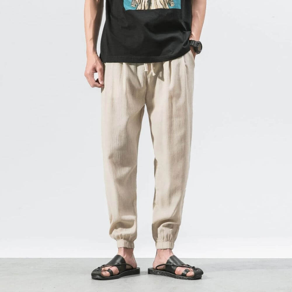 Demy | Lightweight men's comfort pants made of cotton and linen