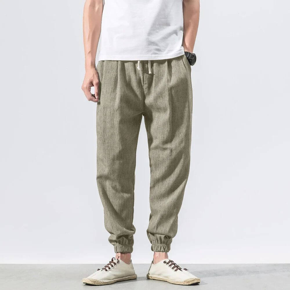 Demy | Lightweight men's comfort pants made of cotton and linen