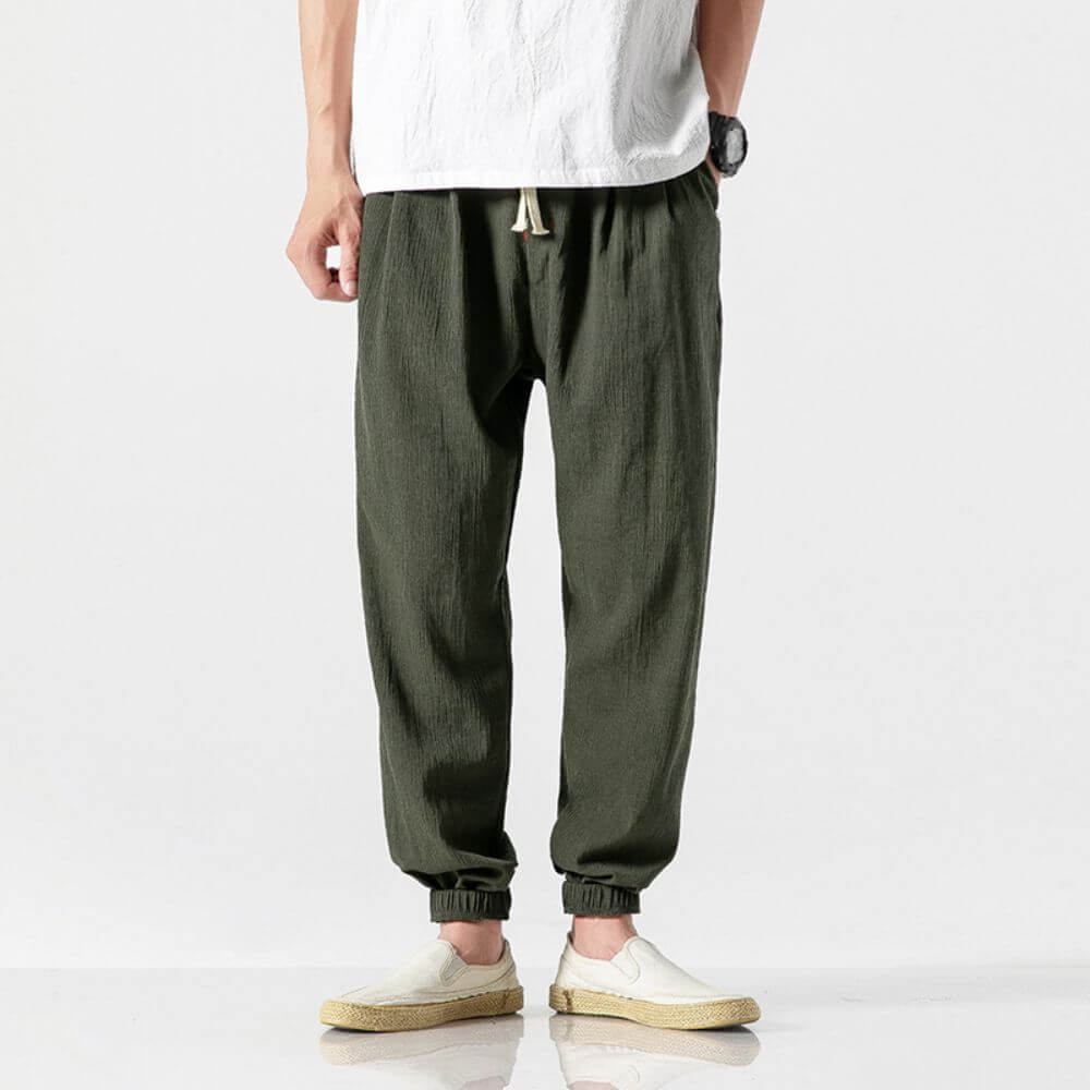 Demy | Lightweight men's comfort pants made of cotton and linen