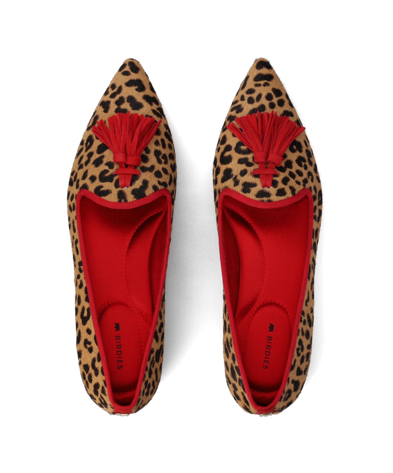 Zinnia Starfinch 15 Tassel Leopardprint Haircalf Pointed Toe Loafer 1