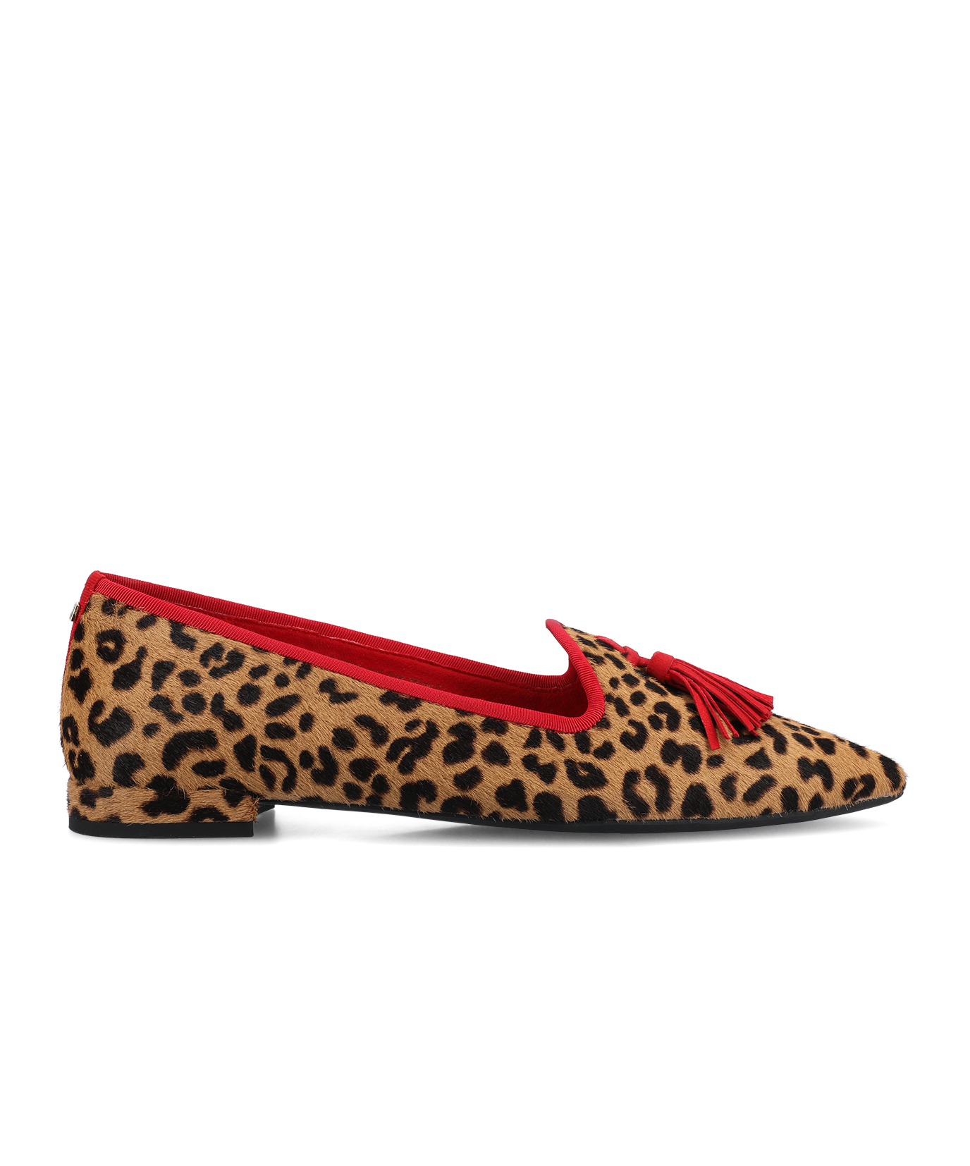 Zinnia Starfinch 15 Tassel Leopardprint Haircalf Pointed Toe Loafer 2