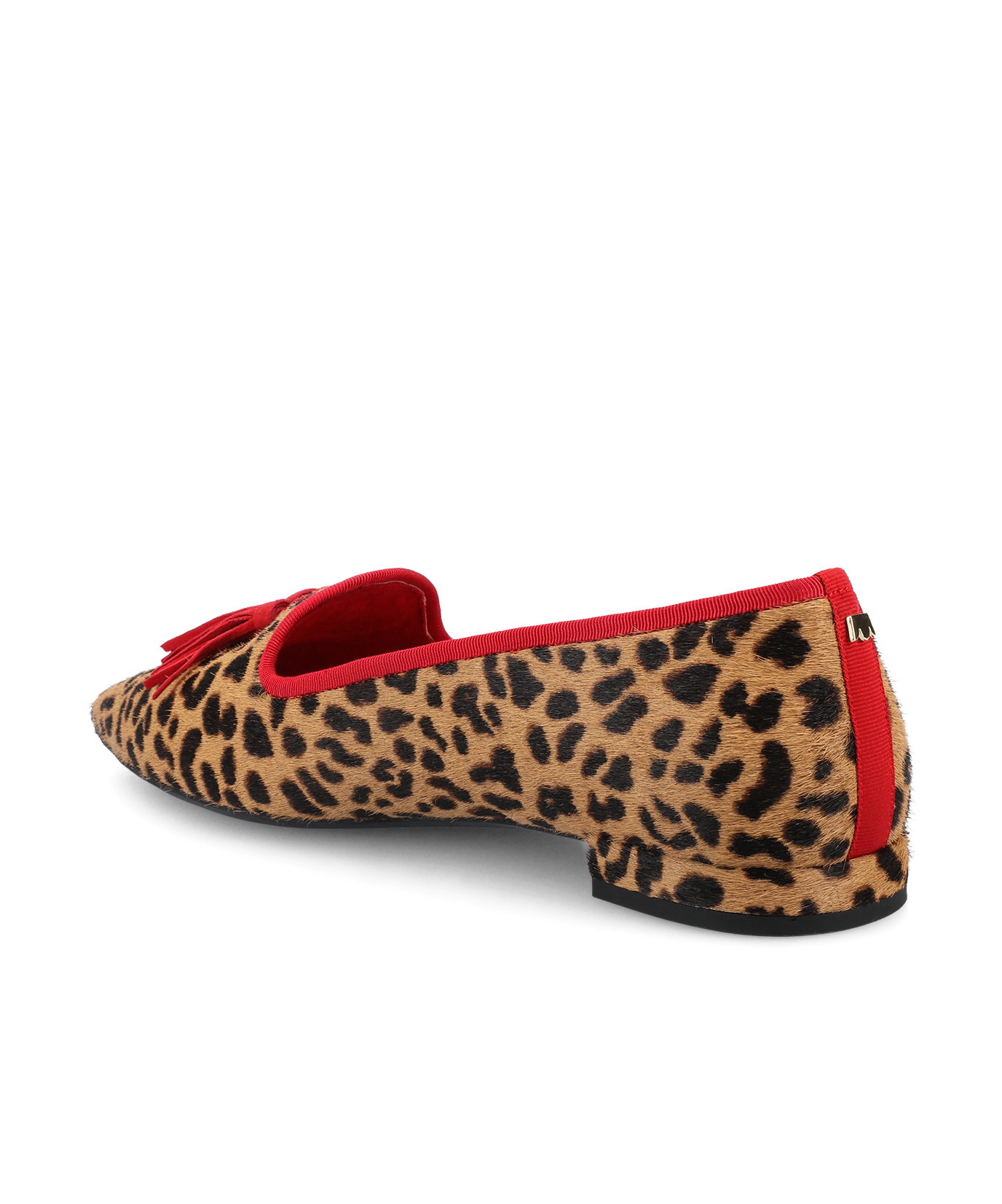 Zinnia Starfinch 15 Tassel Leopardprint Haircalf Pointed Toe Loafer 3