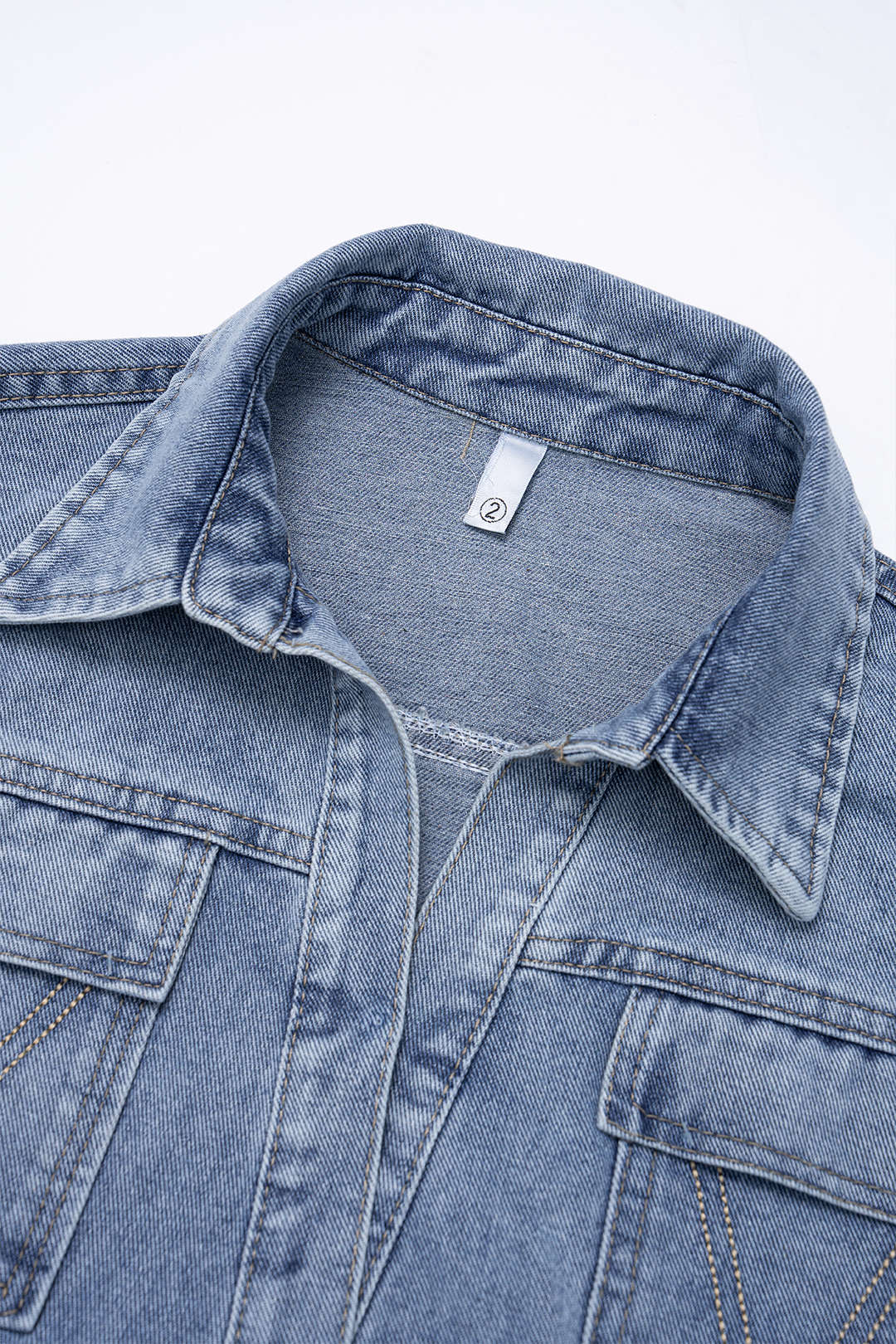 Denim | Tie-Up Long Sleeve Shirt