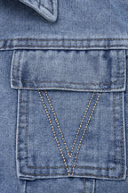 Denim | Tie-Up Long Sleeve Shirt