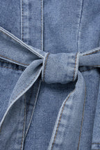 Denim | Tie-Up Long Sleeve Shirt