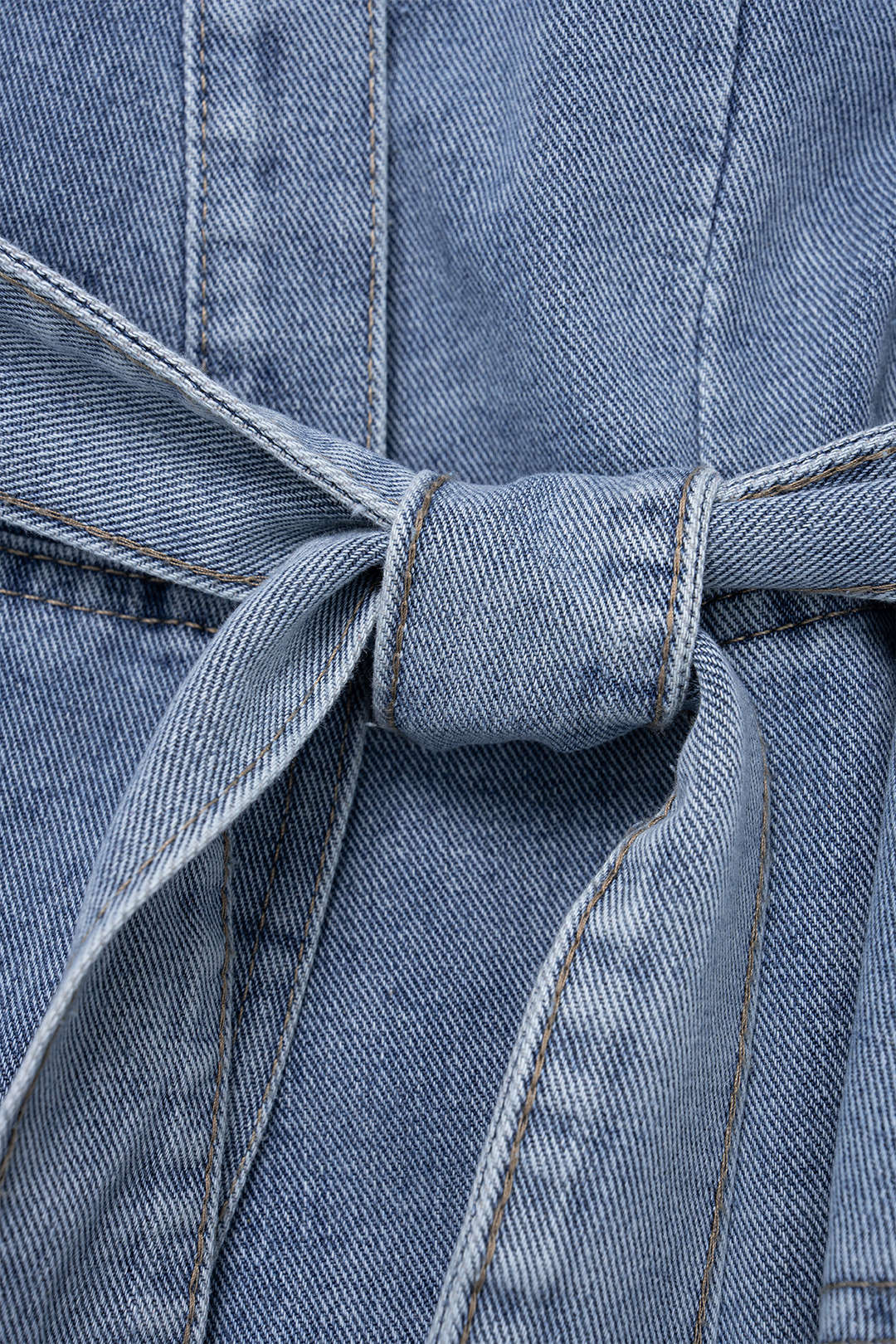 Denim | Tie-Up Long Sleeve Shirt