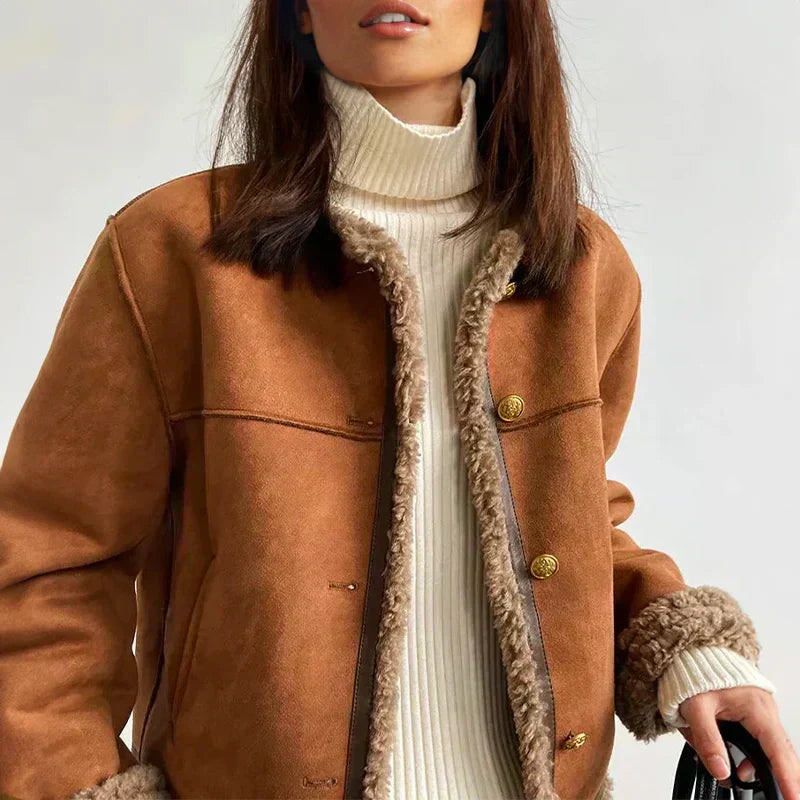 Rosali | Buttoned Sheepskin Jacket