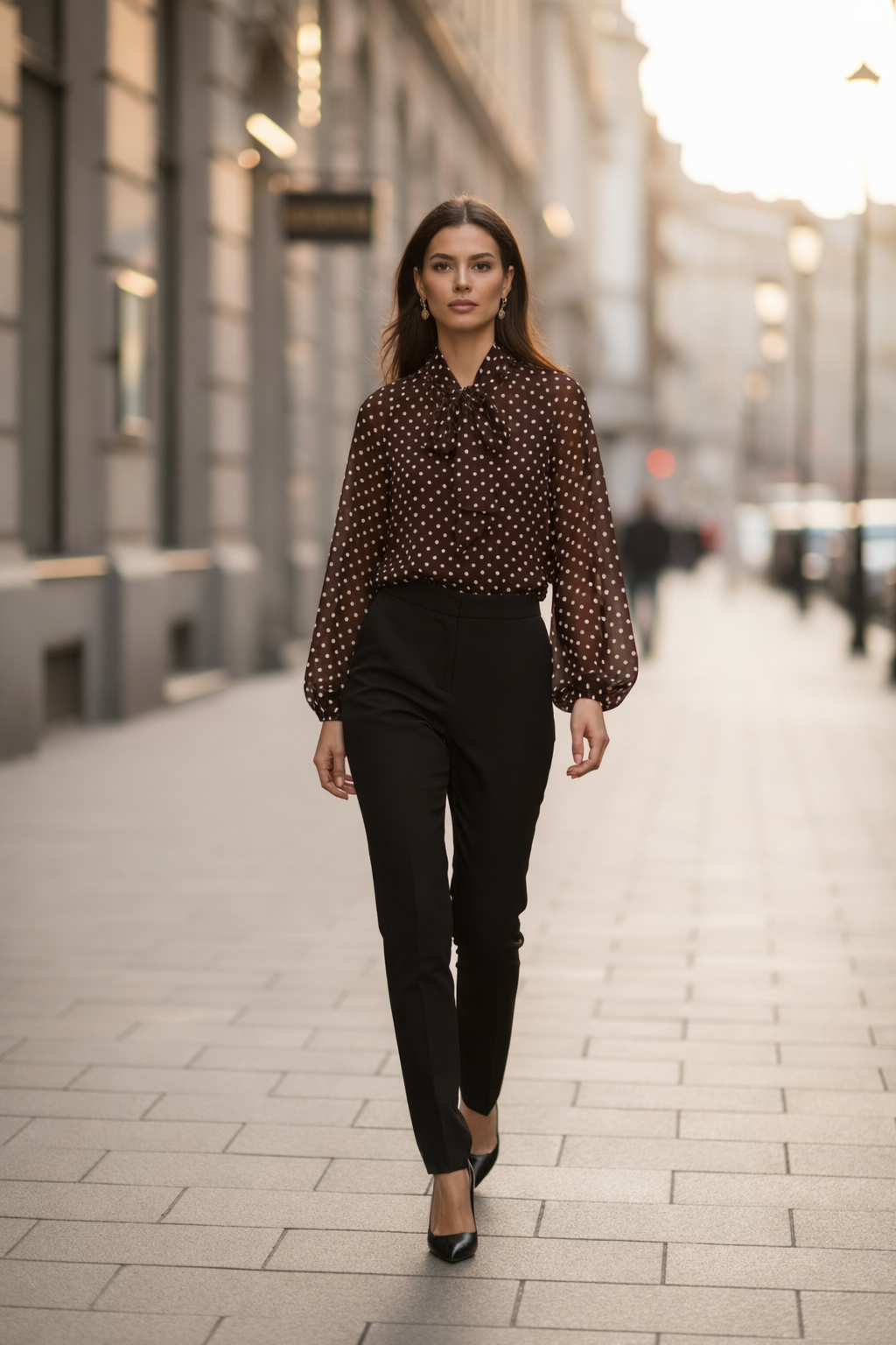 Flori | Elegant Tie-Front Blouse