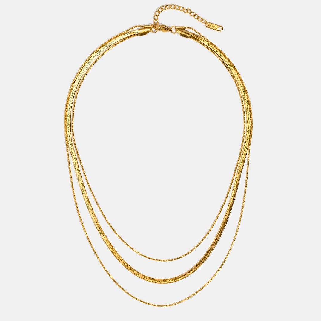 Wen | Gold Multi-Strat Chain Necklace
