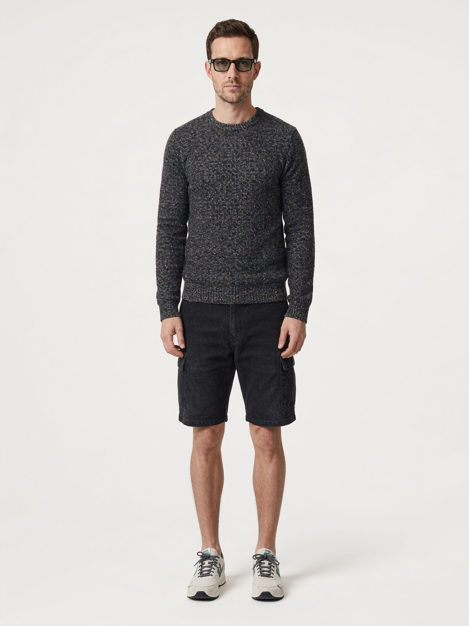 Boy | Chunky Knit Sweater, Black Marl