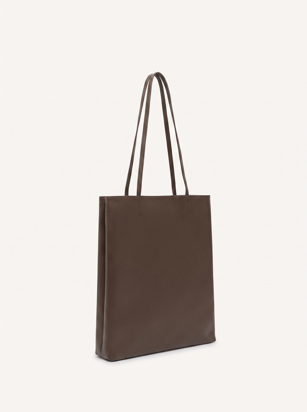 Thea walnut shoulder bag 3/4 view