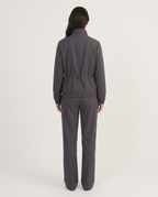 Miles vegan wool funnel neck jacket back