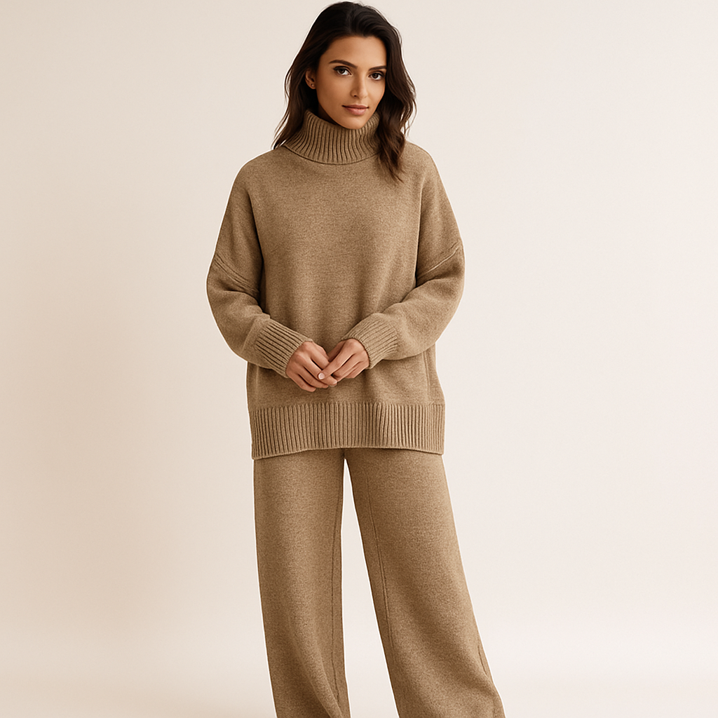 Lena | Soft Knit Turtleneck Lounge Set