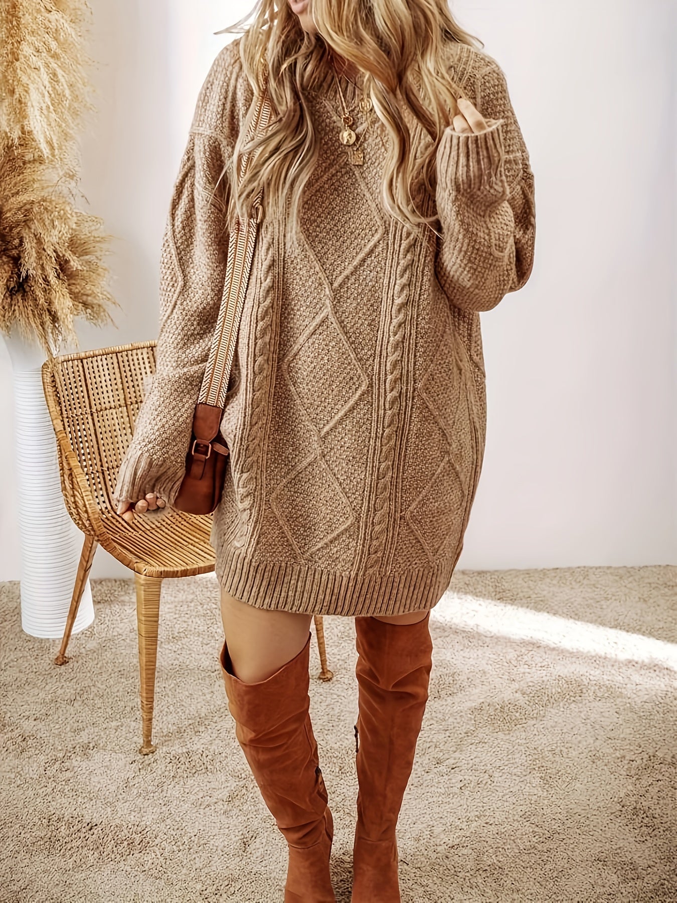 Juno | Cable Knit Sweater Dress