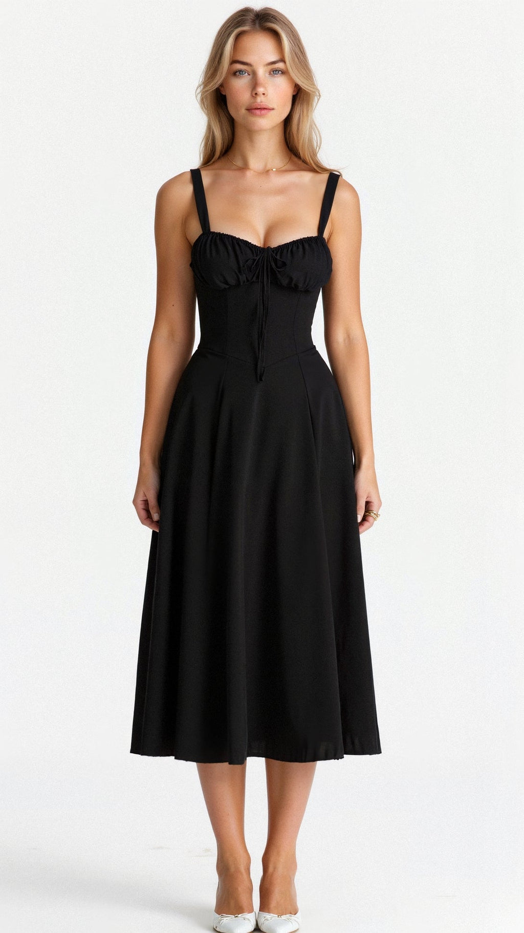 Bonnie | Floral Chic Corset Midi Dress