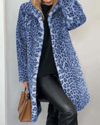 Abigail longline faux fur leopard coat for women, image 3