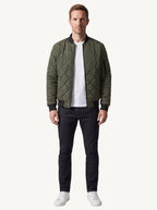 Adam quilted bomber jacket, green