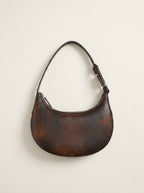 Alden espresso distressed faux leather shoulder bag