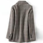 Amilie plaid blazer for women with a notched lapel, image 3