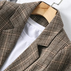 Amilie plaid blazer for women with a notched lapel, image 4
