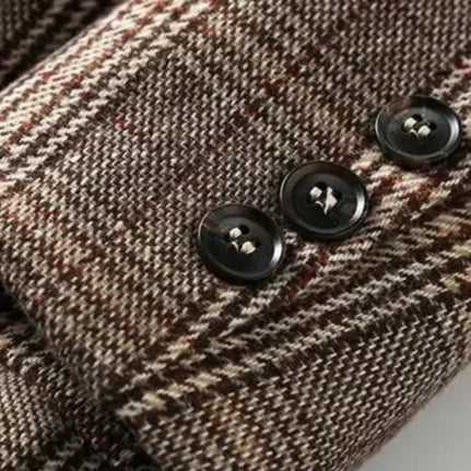 Amilie plaid blazer for women with a notched lapel, image 6