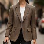 Amilie plaid blazer for women with a notched lapel, image 7