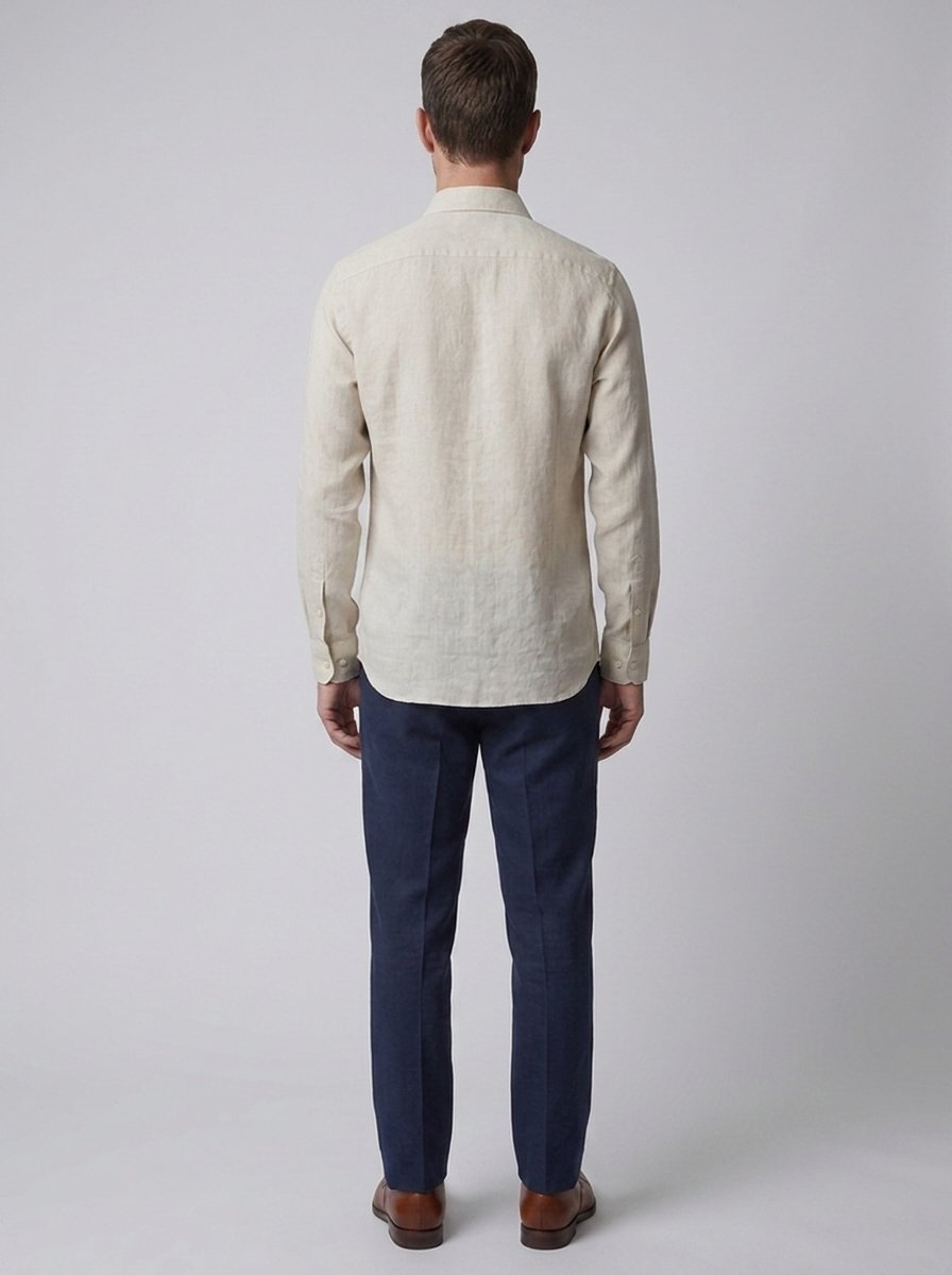 Ansel Linen Shirt Sand - back
