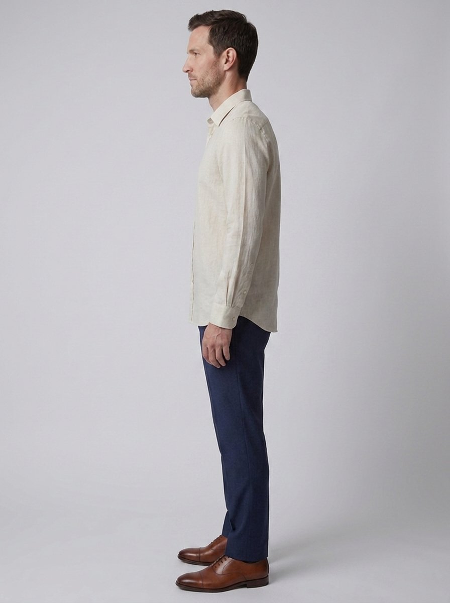 Ansel Linen Shirt Sand - side