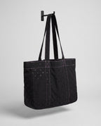 Athena Black Spot Print Tote Bag hanging