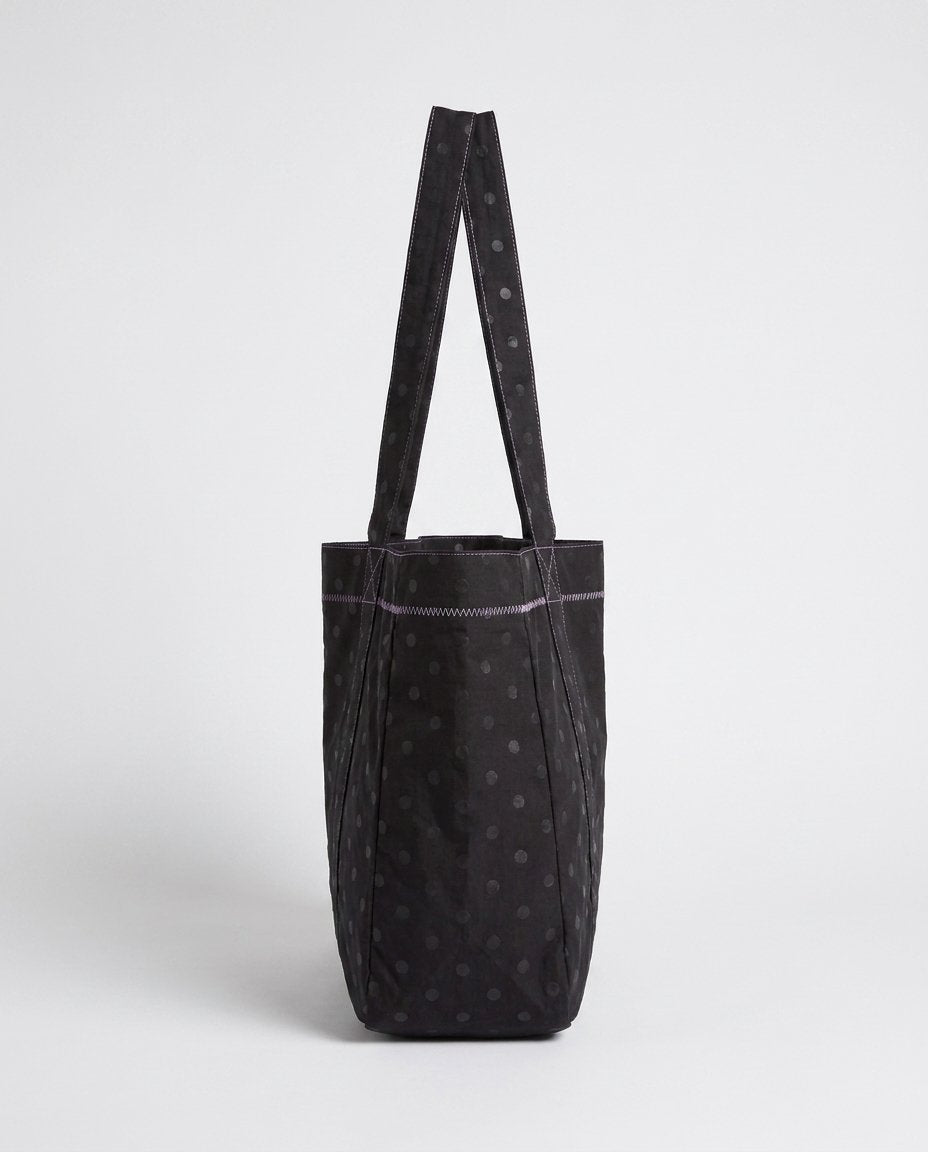 Athena Black Spot Print Tote Bag side