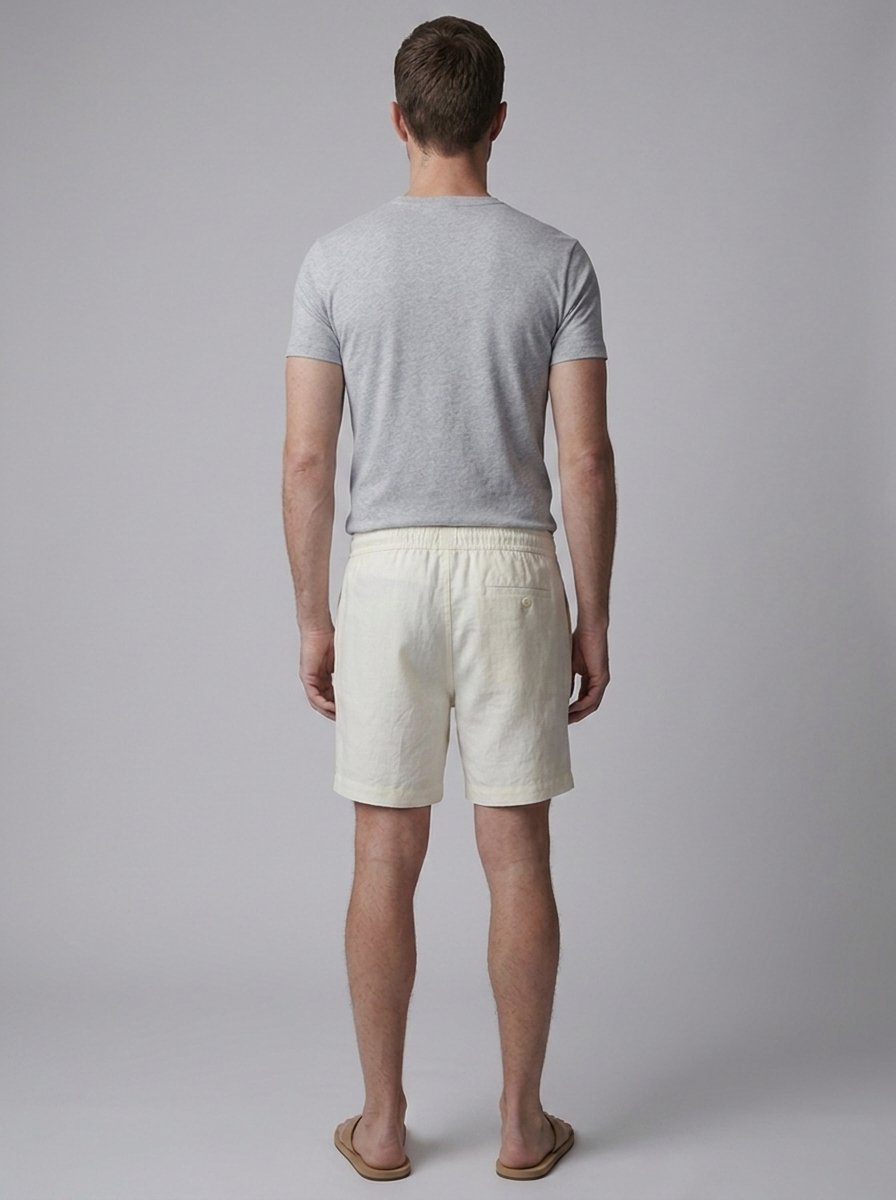 Aveline Silk Linen Shorts - back