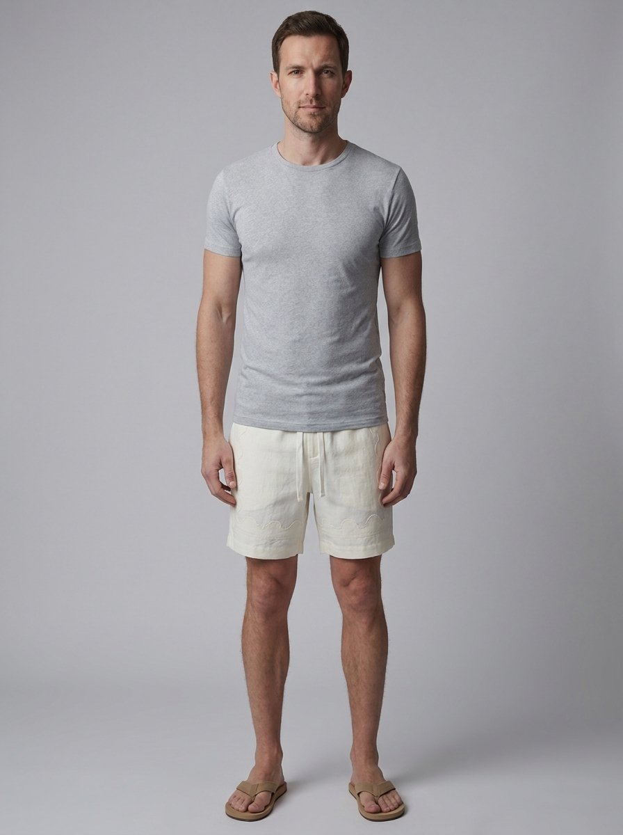 Aveline Silk Linen Shorts - front