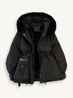 Aya padded hooded parka black