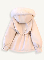 Aya padded hooded parka hood detail