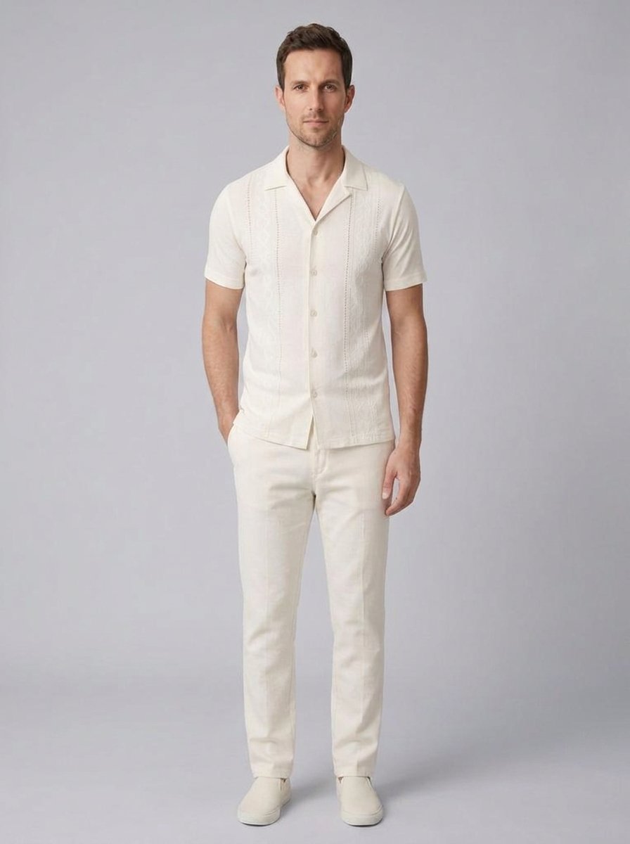 Bastian camp collar shirt hand in pocket